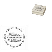 帳簿のラウンドアドレス蔵書票2 ラバースタンプ (押印)