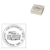 帳簿のラウンドアドレス蔵書票4 ラバースタンプ (押印)