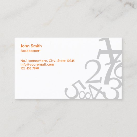 帳簿の乱数簿記 名刺 (正面)