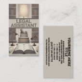 帳簿の付いた法律補助机 名刺 (正面/裏面)