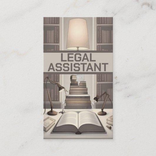 帳簿の付いた法律補助机 名刺 (正面)