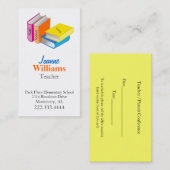 帳簿カラフル先生名刺 予約カード (正面/裏面)