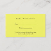 帳簿カラフル先生名刺 予約カード (裏面)