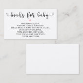 帳簿素朴の請求 | 赤ちゃんシャワーインサート エンクロージャーカード (正面/裏面)