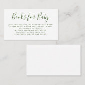 帳簿要求 |ベビーシャワー招待状挿入 名刺 (正面/裏面)