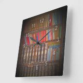 帳簿 スクエア壁時計 (傾斜)