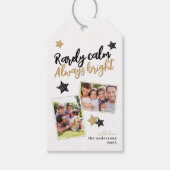 常おもしろいに明るいフォトスター ギフトタグ (正面)