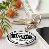 常おもしろいにBeer O'clock Keychain キーホルダー (側面)