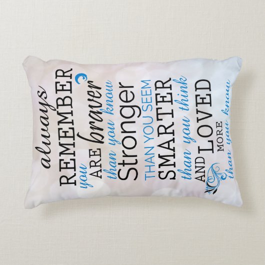 常にあなたが勇敢であることを覚えている アクセントクッション (正面)