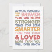 常にあなたが勇敢であることを覚えている シーズンカード (正面)