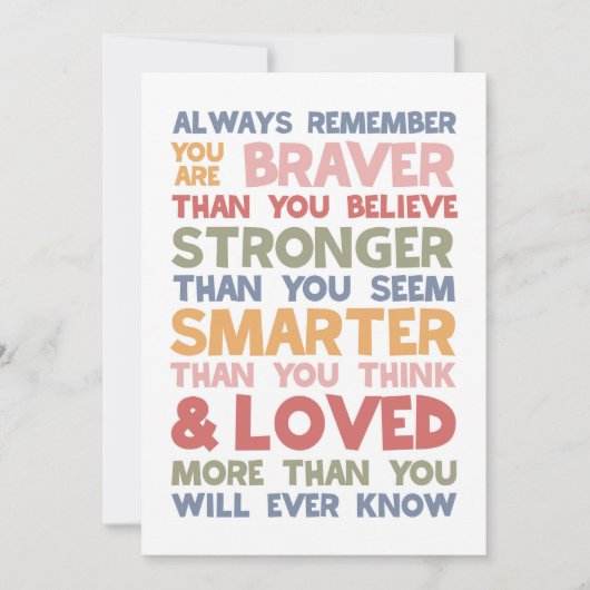 常にあなたが勇敢であることを覚えている シーズンカード (正面)