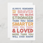 常にあなたが勇敢であることを覚えている シーズンカード (正面/裏面)