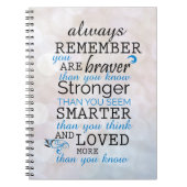 常にあなたが勇敢であることを覚えている ノートブック (正面)