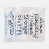 常にあなたが勇敢であることを覚えている フリースブランケット (正面(横))