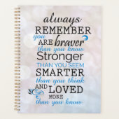 常にあなたが勇敢であることを覚えている プランナー手帳 (正面)