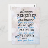 常にあなたが勇敢であることを覚えている ポストカード (正面/裏面)
