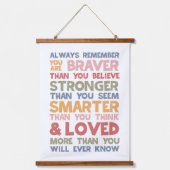 常にあなたが勇敢であることを覚えている 吊り下げ型タペストリー (正面)