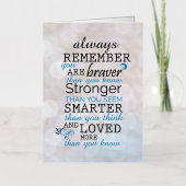 常にあなたが勇敢であることを覚えている 箔グリーティングカード (正面)