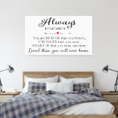 常にあなたが愛される壁のプリント キャンバスプリント (インサイチュ (寝室))