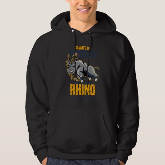 常にあなたであれ Rhino メンズおよびボーイズ服 パーカ (正面)
