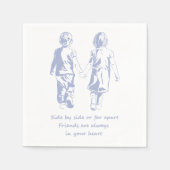 常にあなたのハート引用文 スタンダードカクテルナプキン (正面)