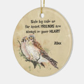 常にあなたのハート感動的引用文 セラミックオーナメント (左)