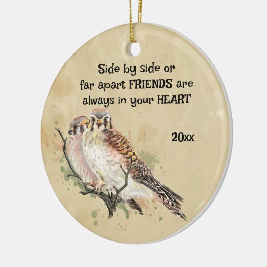 常にあなたのハート感動的引用文 セラミックオーナメント (左)