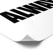 常にあなたの仮説をテスト(ベルカーブユーモア) ポスター (角)