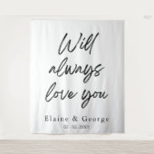 常にあなたの写真プロップ結婚の背景を愛する タペストリー (正面)