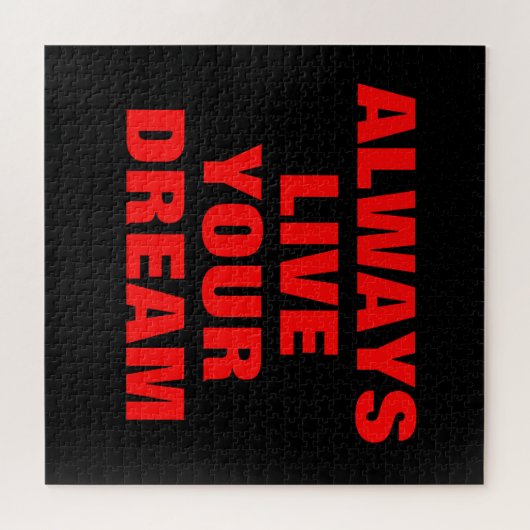 常にあなたの夢を生きるやる気を起こさせる ジグソーパズル (横)