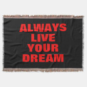 常にあなたの夢を生きるやる気を起こさせる スローブランケット (正面)