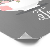 常にお茶の時間フローラティーカッププリント ポスター (角)