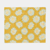 常にひまわり黄色 フリースブランケット (正面(横))