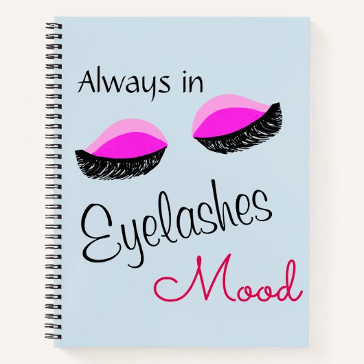常にまつ毛ムードのトートバッグ ノートブック (正面)