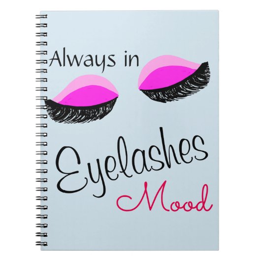 常にまつ毛ムードのトートバッグ ノートブック (正面)