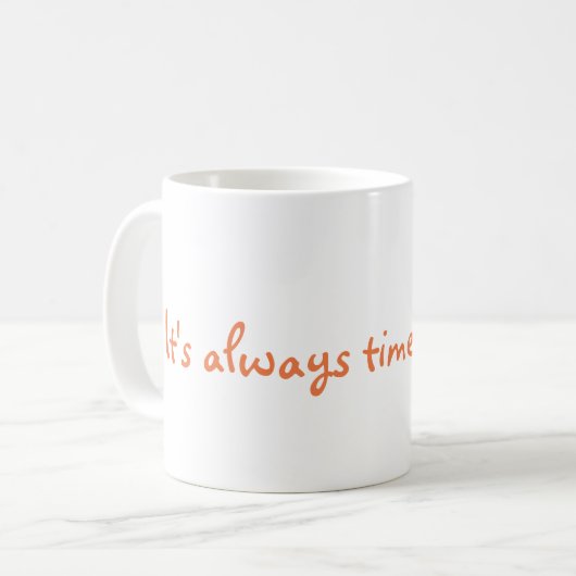 常にアイスクリームマグカップのための時間 コーヒーマグカップ (正面左)
