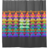 常にアイスペクトラムレインボーブレンドを使用 シャワーカーテン (正面)