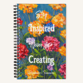 常にインスパイアされよう カーネーションの花 大人 ノートブック (正面)