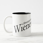 「常にウィナーを洗えおもしろい」 ツートーンマグカップ (左)