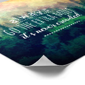 常にエキストラマイル自然アート引用文 ポスター (角)