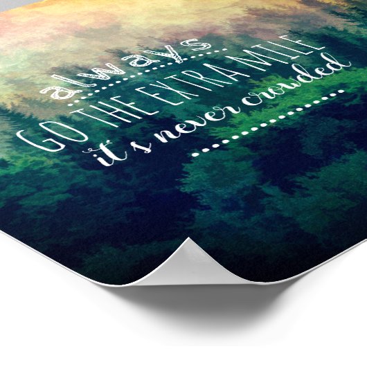 常にエキストラマイル自然アート引用文 ポスター (角)