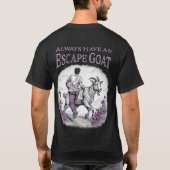 常にエスケープヤギを前後に持つ Tシャツ (裏面)