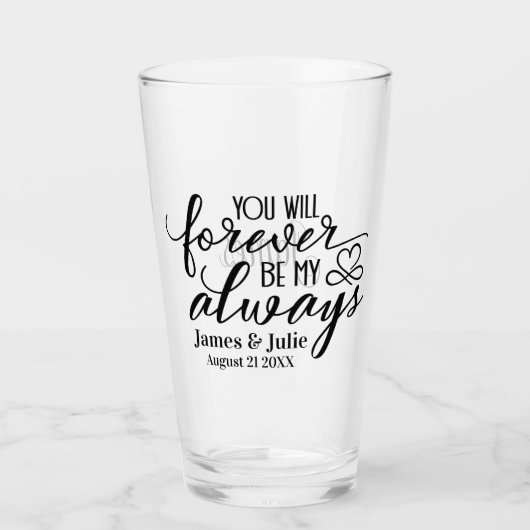 常にカスタマイズ可能結婚な タンブラーグラス (正面)