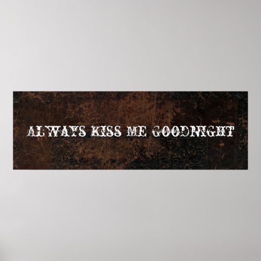 常にキスミーグッドナイトヴィンテージレザールック ポスター (正面)