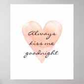 常にキス私グッドナイトベッドルーム引用文ポスター ポスター (正面)