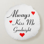 常にキス私グッドナイト可愛いラウンド装飾用クッション ラウンドクッション (裏面)