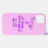 常にクイーンビーのライトピンク Case-Mate iPhoneケース (裏面 (横))