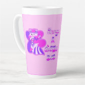 常にクイーンビーベビーピンクラテカップ カフェラテマグ (左アングル)