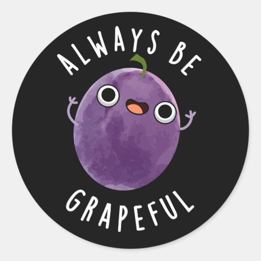 常にグレーププおもしろいプンダークBG ラウンドシール (正面)