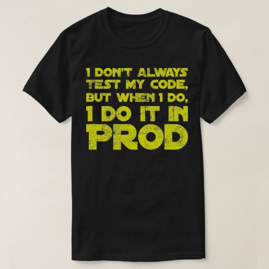 常にコード文字をテストしない動揺して Tシャツ (デザイン正面)